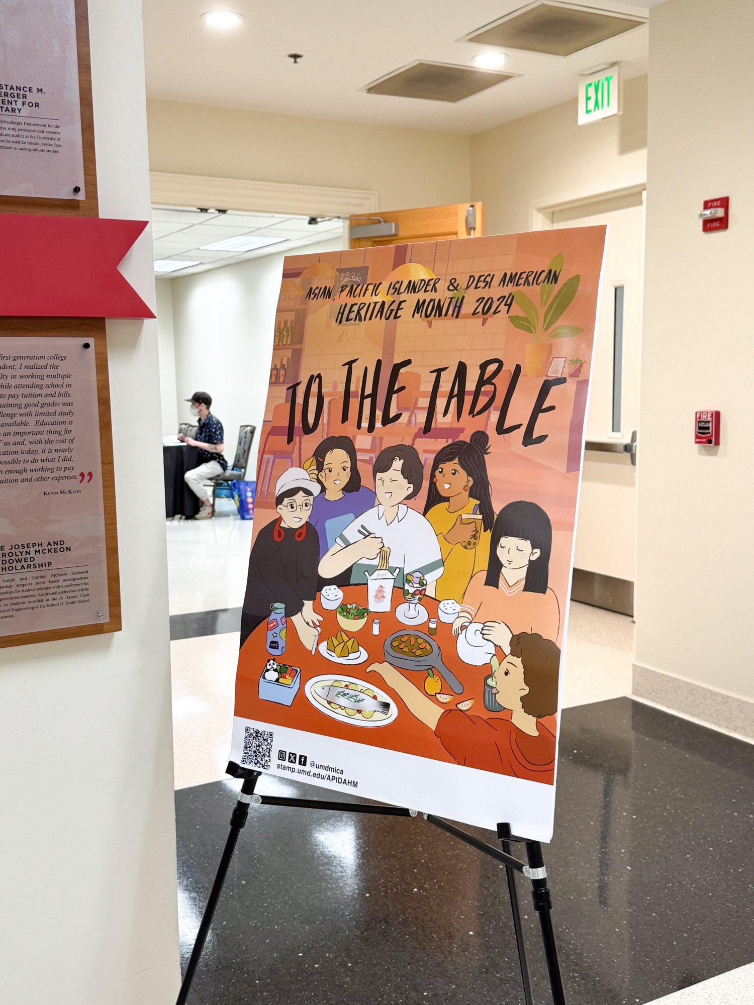 To the Table poster on easel