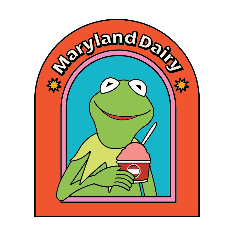 Maryland Dairy Kermit sticker design